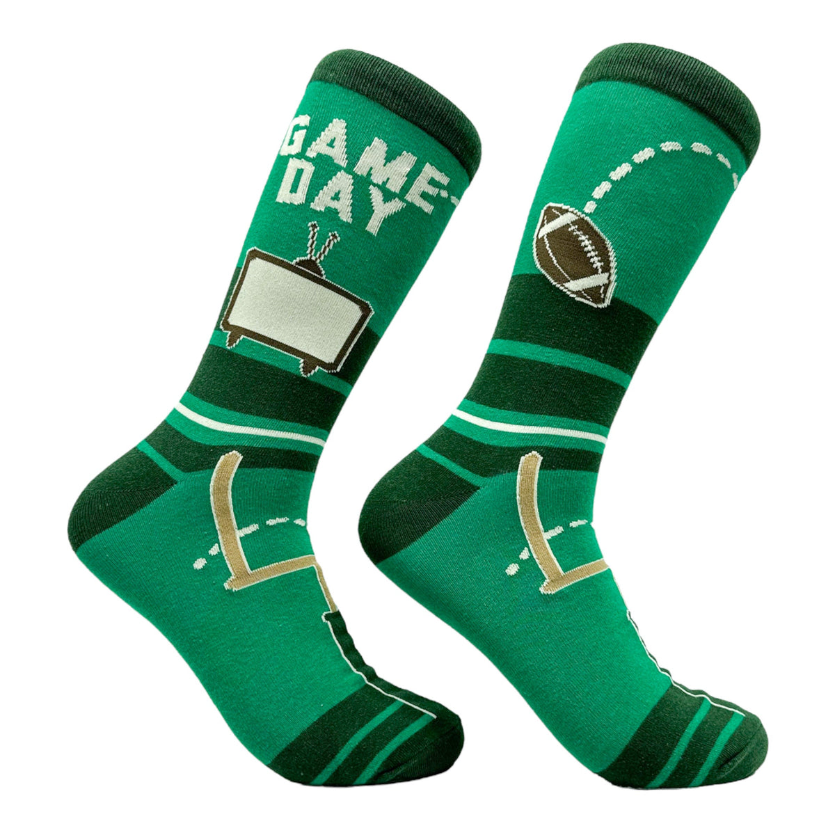 Game Day Football Socks Fantasy Football Socks Funny Dad Socks Football Socks Guys Gifts Under 20 Football Gifts Mens Socks Graphic Tee – Soft Feel · High-Quality Print