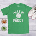 Here To Paddy St Patricks Day Shirt Men Funny Irish Drinking Shirt Men Irish Night Out Party Shirt Shamrock Shirts Clover Shirts Graphic Tee – Warm & Stylish · Top Pick For Any Outfit