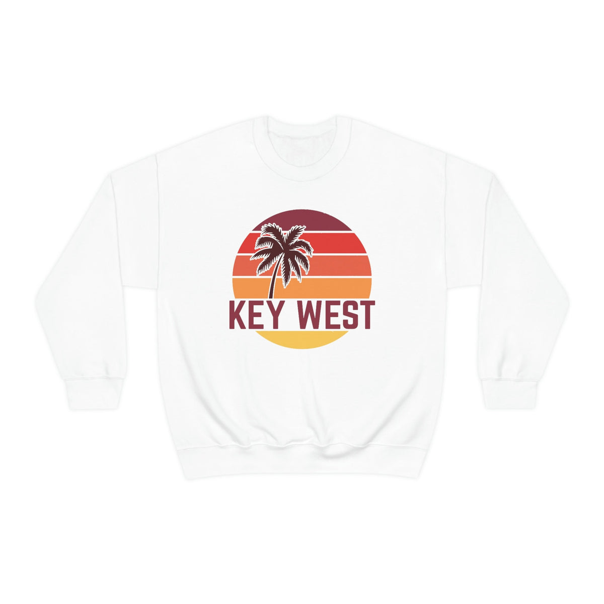 Key West Florida Sweatshirt Unisex Retro Palm Tree Crewneck Key West Sweatshirt Personalization Available Sweatshirt – Everyday Comfort · Must-Have Style
