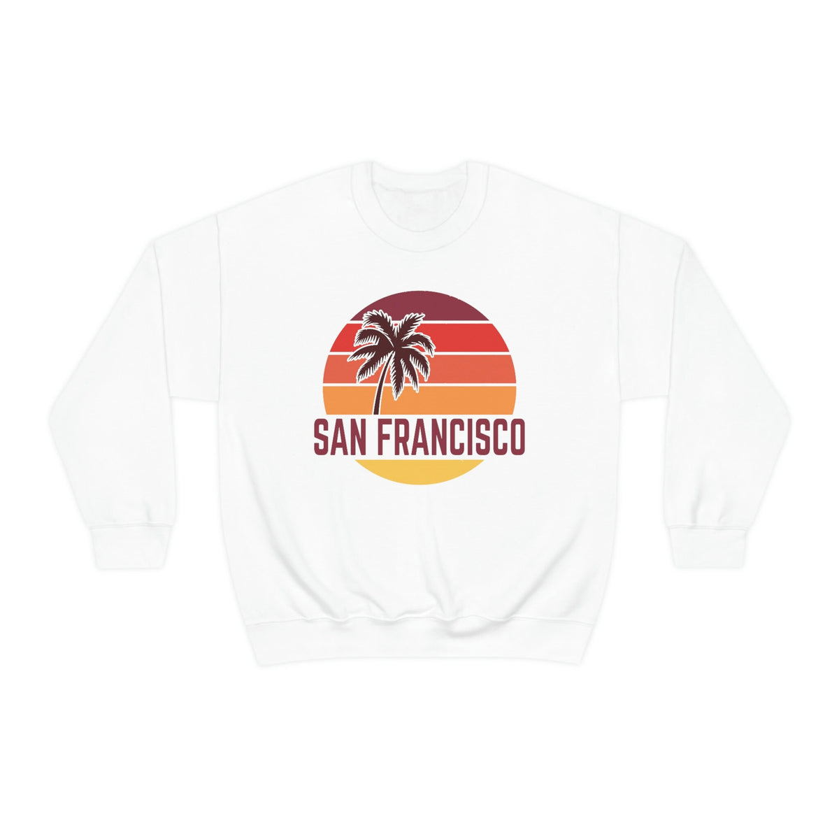 San Francisco California Sweatshirt Unisex Retro Palm Tree Crewneck San Francisco Sweatshirt Personalization Available Sweatshirt – Aesthetic Look · Must-Have Style