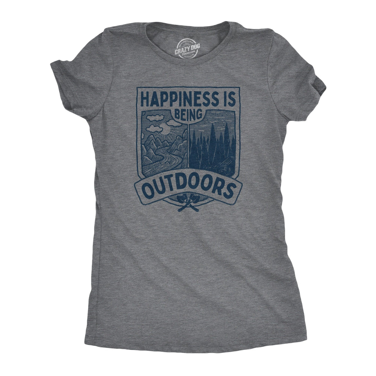 Happiness Is Being Outdoors Shirt Woman Camping Gift Womens Hiking T Shirt Tree T shirt Funny Camping Shirt For Women Take a Hike Graphic Tee – Easygoing Wear · Trending Graphic Apparel