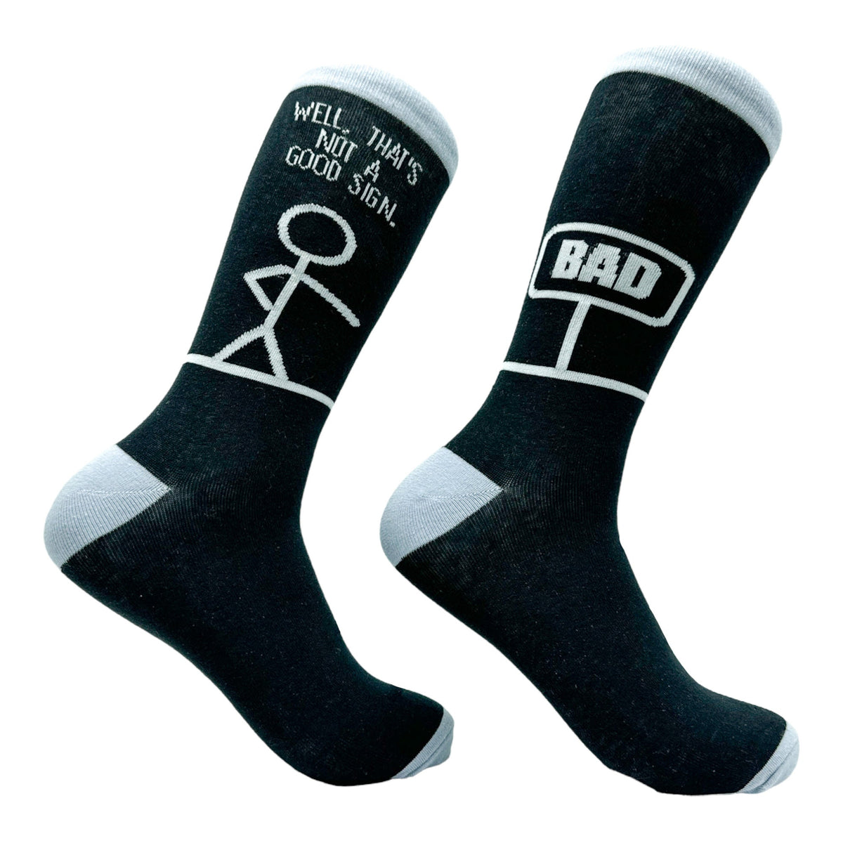 Not A Good Sign Bad Sign Dad Joke Funny Dad Socks Guys Gifts Under 20 Funny Socks For Dad Dad Joke Socks Pun Socks Groomsman Socks Graphic Tee – Easygoing Wear · Must-Have Style
