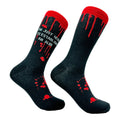 Just Here To Establish An Alibi Murder Socks Dad Joke Funny Dad Socks Guys Gifts Under 20 Funny Socks For Dad Groomsman Socks Graphic Tee – Cozy Vibes · Great Gift For Fans