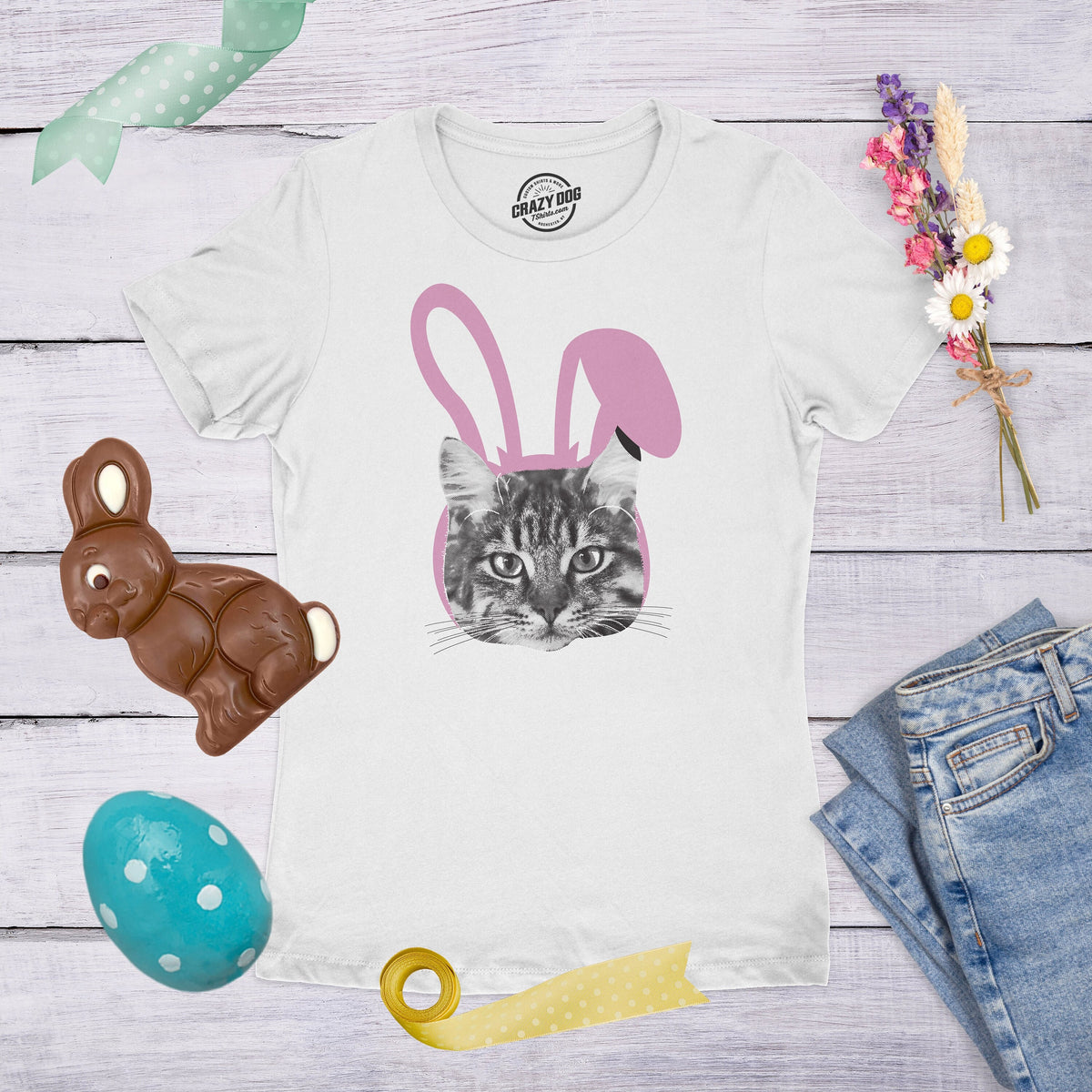 Easter Cat Funny Rabbit Shirt Easter Tee Women Easter Humor Joke Shirt Girls Bunnies Shirts Cute Easter Shirts Cat Shirts Cat Mom Graphic Tee – Easygoing Wear · Trending Graphic Apparel
