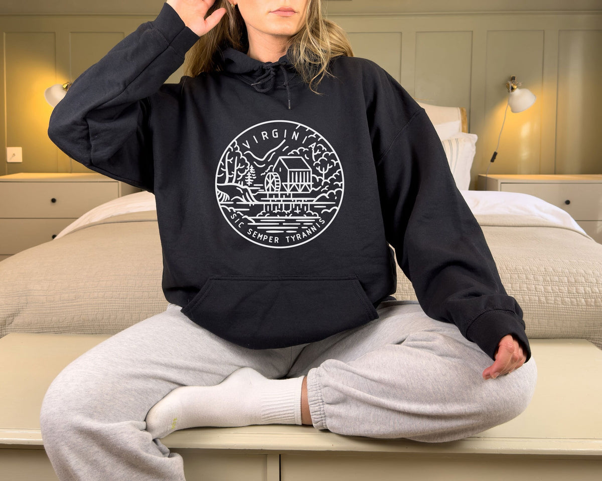 Virginia Hoodie State Design Adult Unisex Virginia Hoodie Sweatshirt Personalization Available Hoodie – Aesthetic Look · Must-Have Style