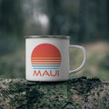 Maui Hawaii Camp Mug Retro 80s Enamel Camping Maui Mug Personalization Available Graphic Tee – Bold Style · Great Gift For Fans