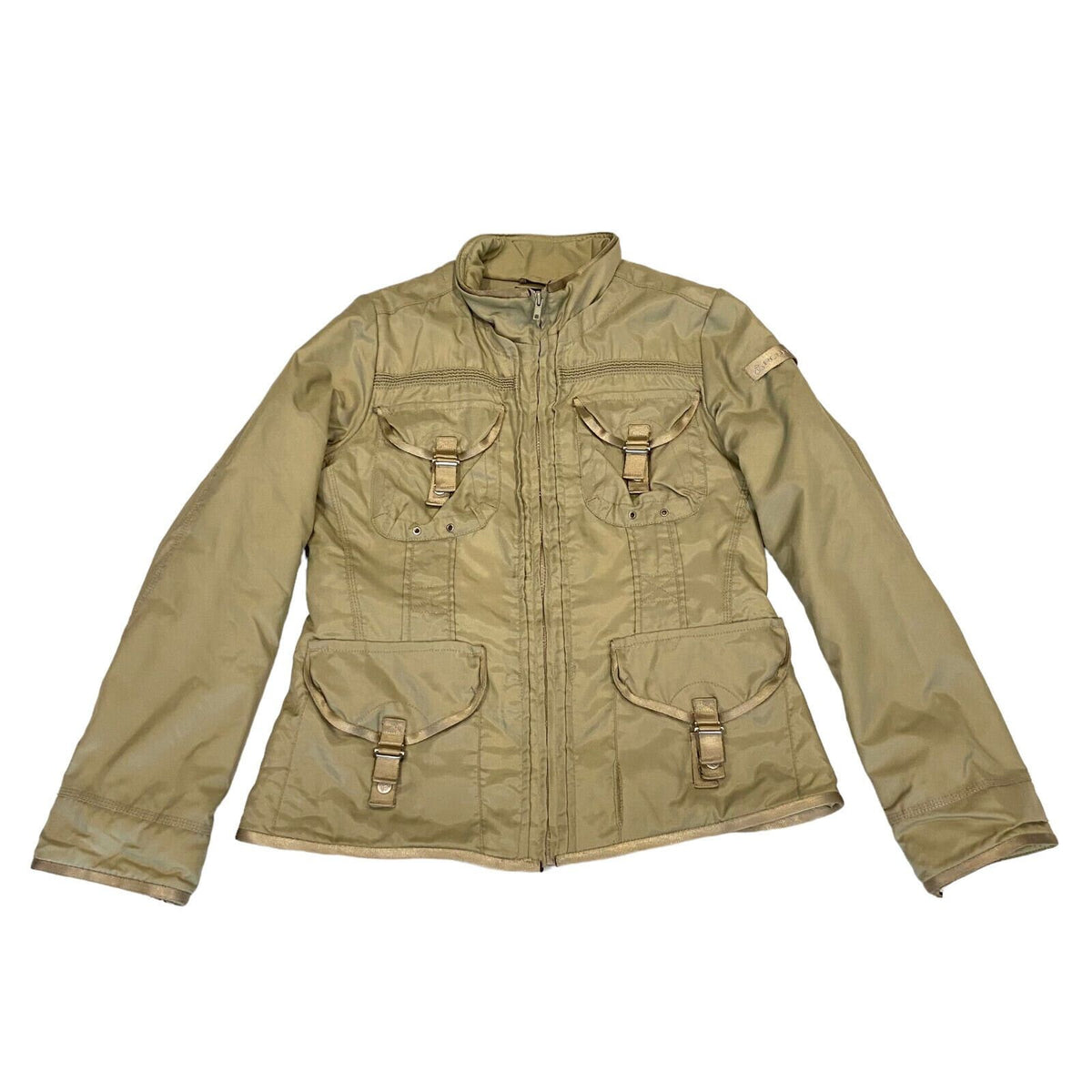 Peuterey Women39s Padded Utility Jacket Vintage High End Luxury Designer Beige Graphic Tee – Aesthetic Look · Must-Have Style