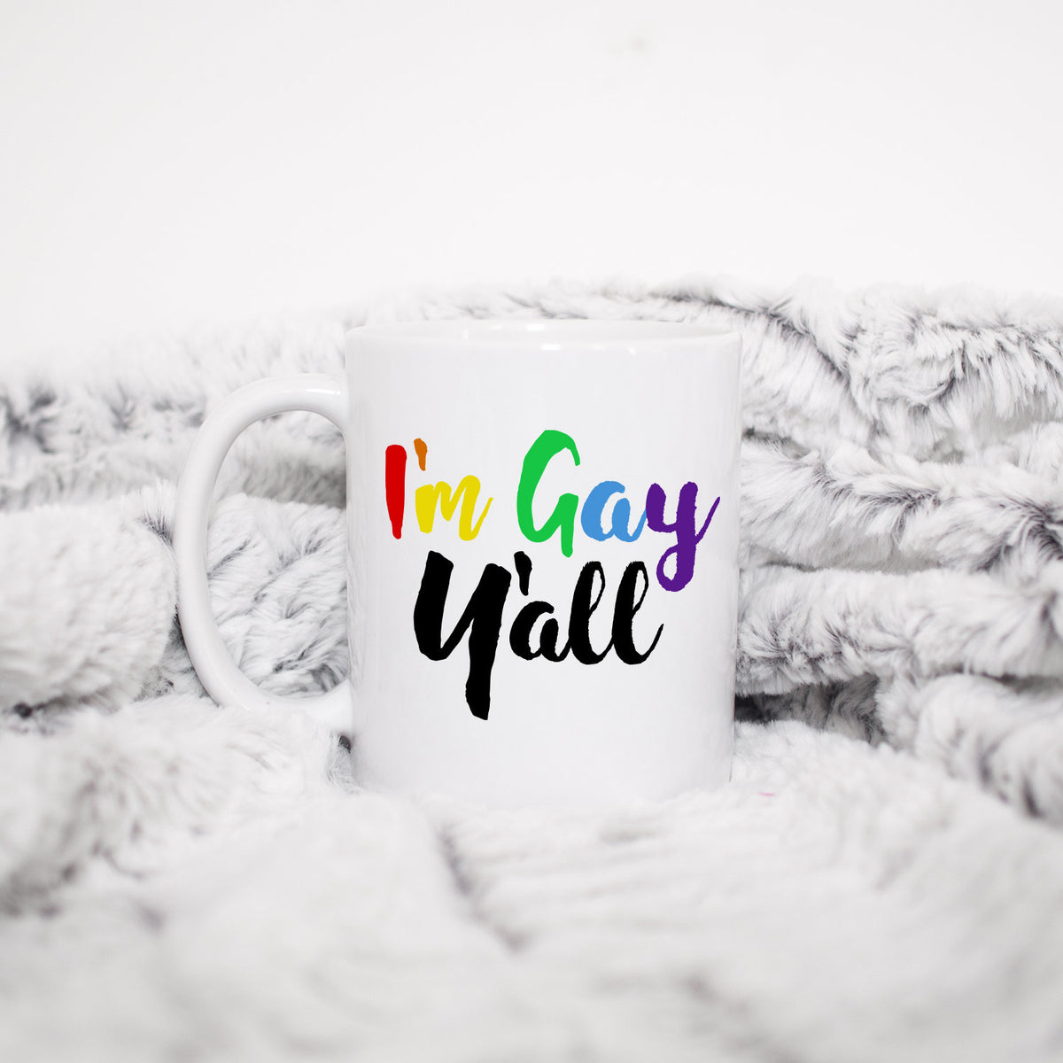 I39m Gay Y39all Coffee Mug Humorous Caffeine Mugs Funny Coffee Mugs Sarcastic Mugs Pride Month Pride Lover Gifts Rainbow Gifts Graphic Tee – Aesthetic Look · Must-Have Style