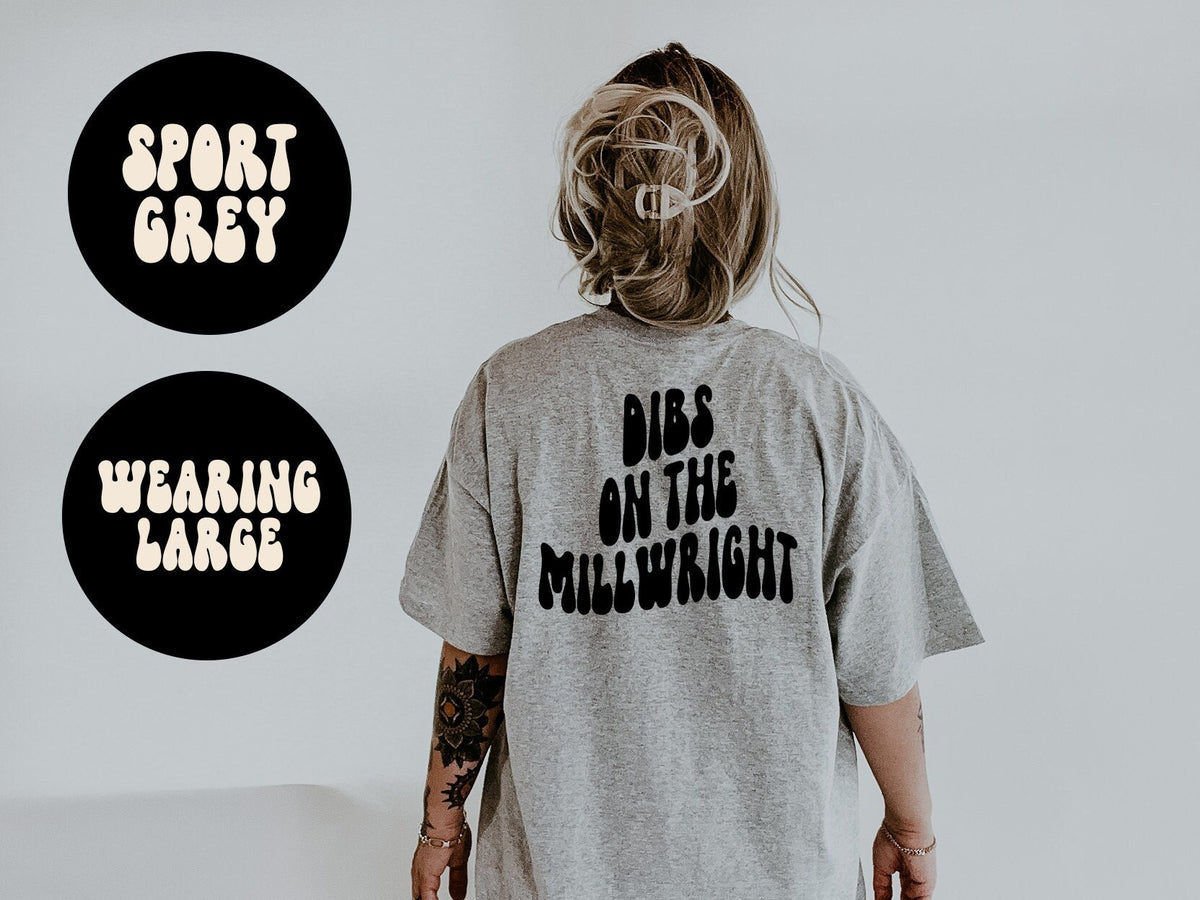 Millwright Wife Husband Wedding Engagement Anniversary BACK PRINT Shirt Gifts Tshirt Tees TShirt Unisex Funny Graphic Tee – Everyday Comfort · Top Pick For Any Outfit