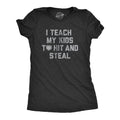 Teach My Kids To Hit And Steal Baseball Mom Shirt Love Baseball Shirt Baseball Shirt Funny Baseball Shirt Baseball Lover Baseball Gift Graphic Tee – Easygoing Wear · Must-Have Style