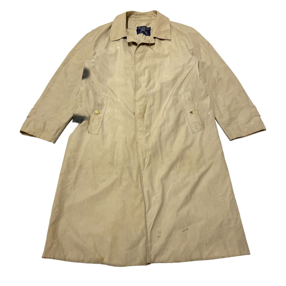 Burberrys Long Painted Overcoat Vintage Luxury Designer Beige Mac Trench Coat Graphic Tee – Everyday Comfort · Perfect For Daily Wear