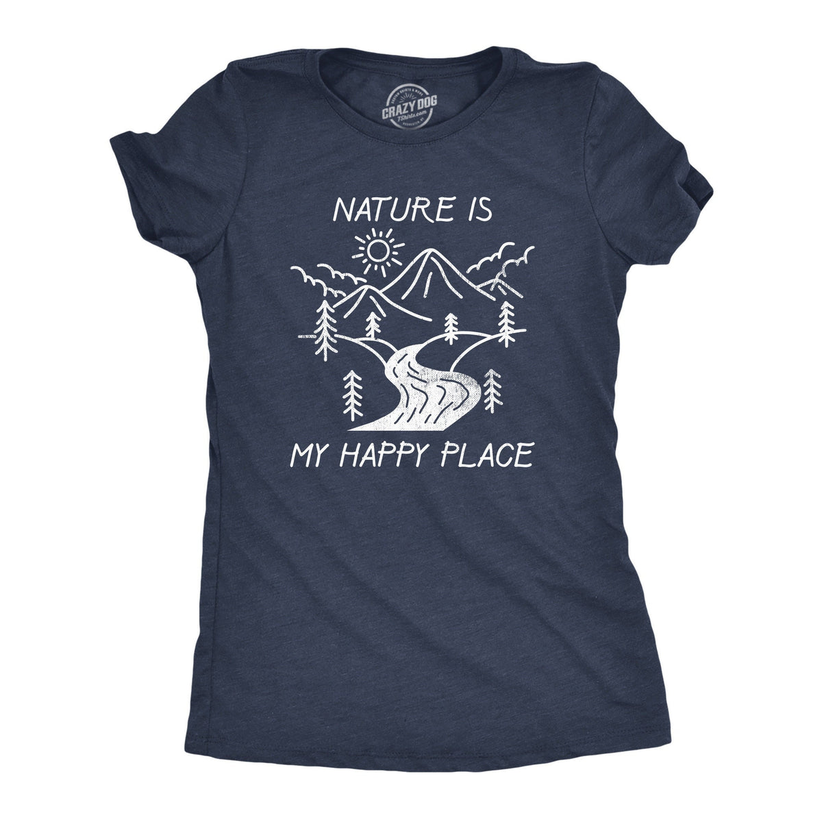 Nature Is My Happy Place Funny Nature Shirt Great Outdoors Wilderness Shirt Mountains Shirt Bear Shirts Camping Shirts Camper Gifts Graphic Tee – Premium Graphic · Trending Graphic Apparel