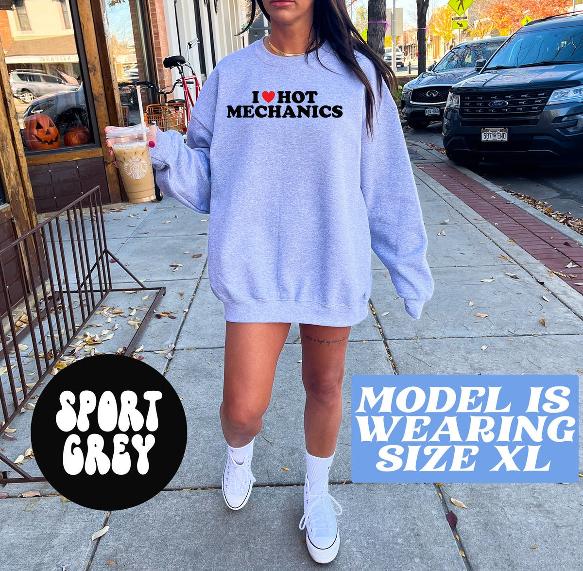 Mechanic Wife Husband Girlfriend Sweatshirt Gifts Funny Sweater Shirt Jumper Men Women Him Her Sweatshirt – Bold Style · High-Quality Print