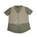 Emporio Armani Grandad Collar Waistcoat Shirt Vintage Luxury Designer Green Graphic Tee – Soft Feel · Must-Have Style