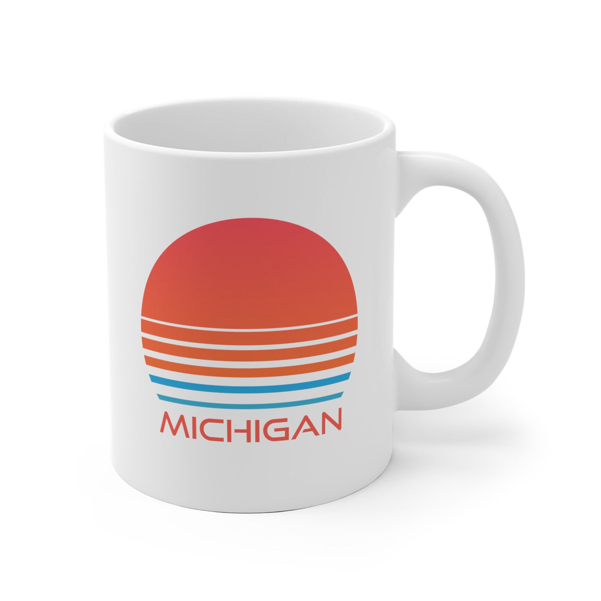 Michigan Camp Mug Retro 80s Ceramic Michigan Mug Personalization Available Graphic Tee – Soft Feel · Must-Have Style