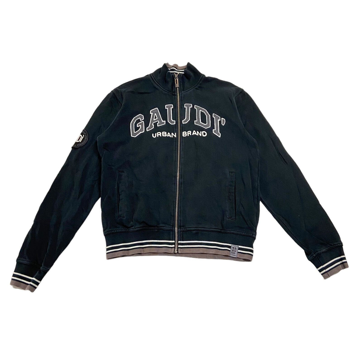 Gaudi Jeans Full Zip Sweat Jacket Vintage Designer Sweatshirt Navy Blue VTG Sweatshirt – Cozy Vibes · High-Quality Print