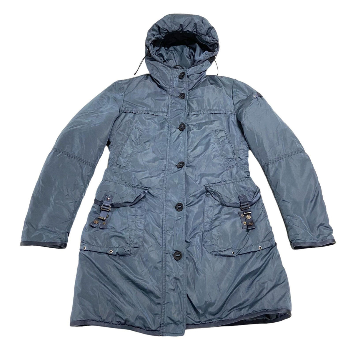 Peuterey Women39s Quilted Coat Vintage Designer Winter Blue Hoodie Padded VTG Hoodie – Bold Style · Must-Have Style
