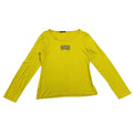 Roccobarocco Wide Neck Long Sleeve Tshirt Vintage High End Designer Yellow VTG Graphic Tee – Bold Style · Perfect For Daily Wear