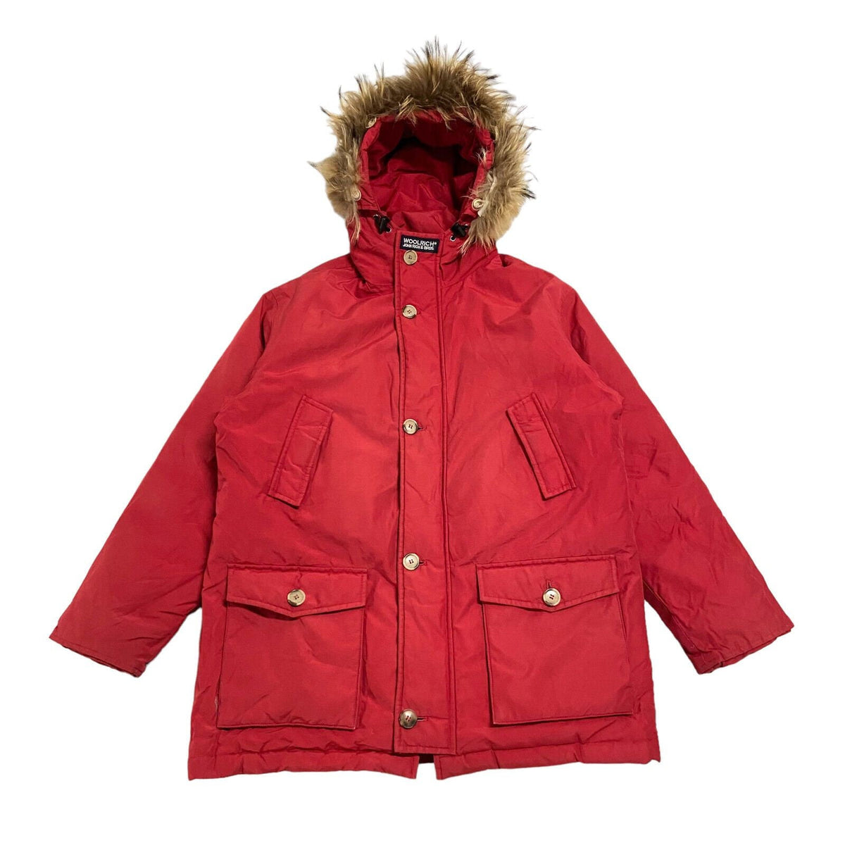 Woolrich Women39s Padded Fur Trim Parka Winter Coat Vintage Designer Red VTG Graphic Tee – Aesthetic Look · Top Pick For Any Outfit
