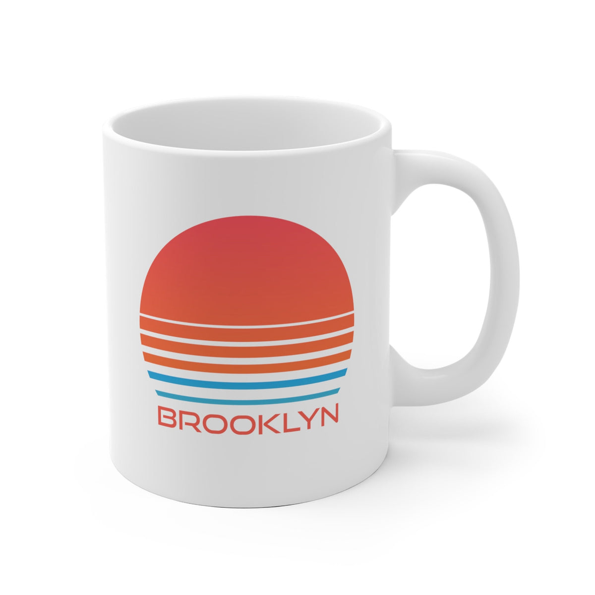 Brooklyn New York Mug Retro 80s Ceramic Brooklyn Mug Personalization Available Graphic Tee – Cozy Vibes · Top Pick For Any Outfit