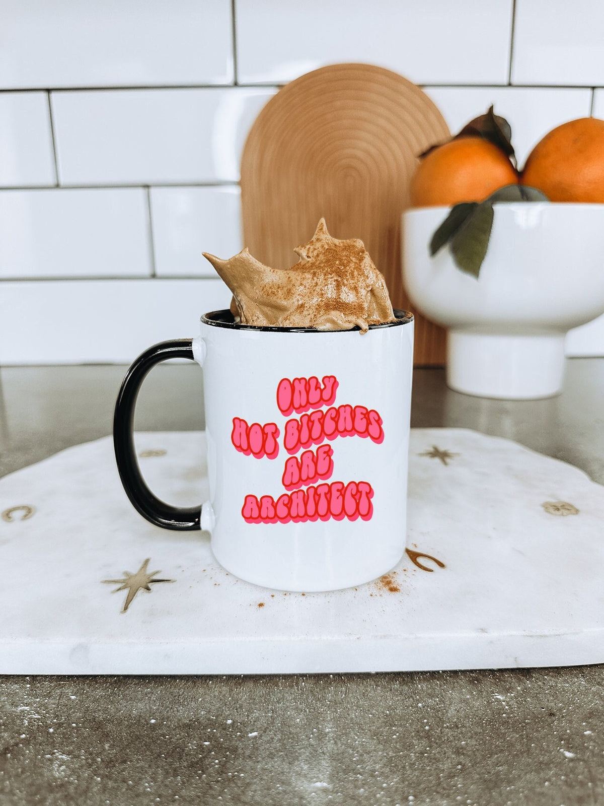 Architecture Architect Graduation Hot Bitches Mug Gifts Coffee Cup Accent Funny Red Black Blue Navy Pink Handle Office Decor Graphic Tee – Aesthetic Look · High-Quality Print