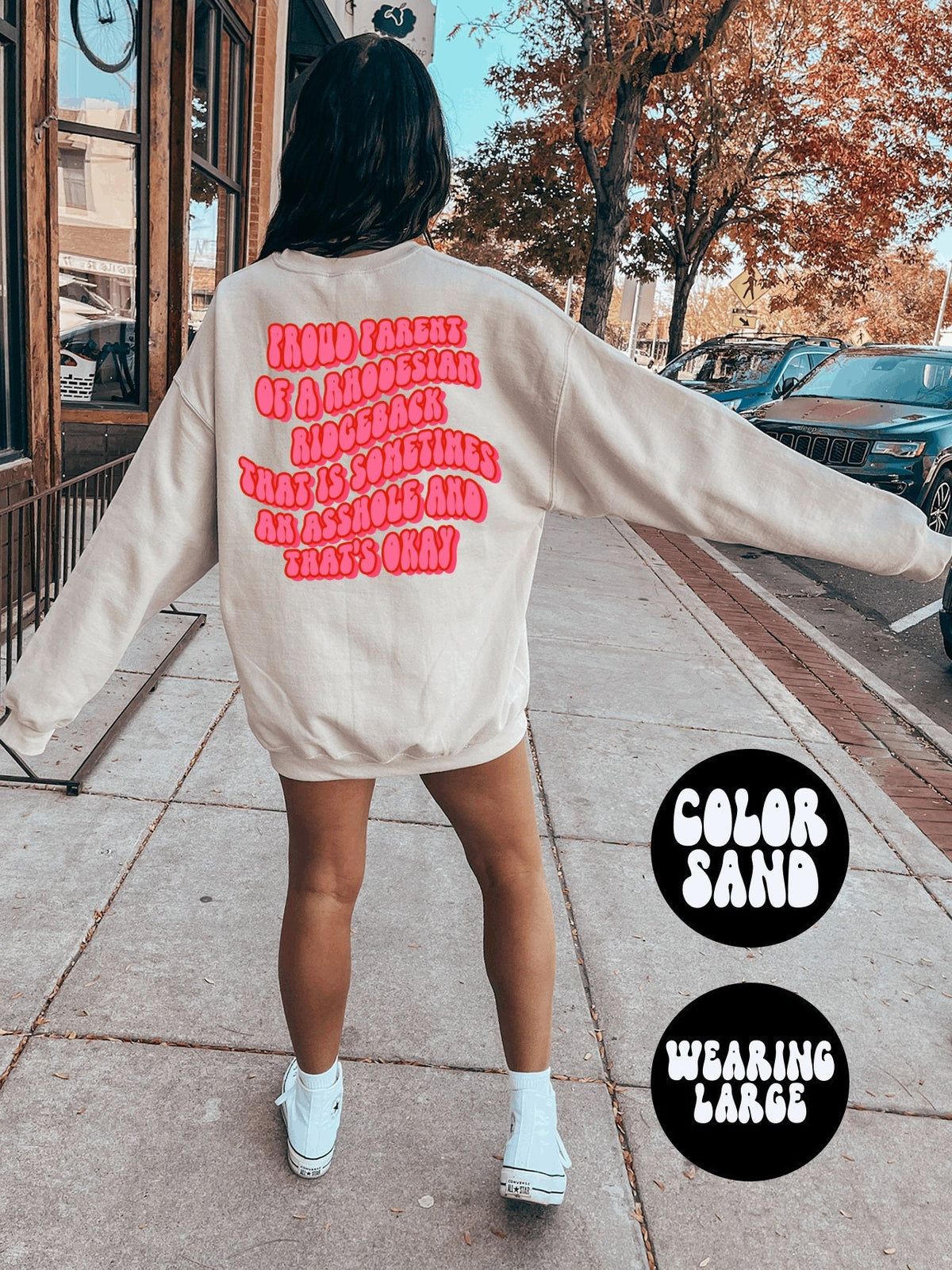 Rhodesian ridgeback Dog Mom BACK PRINT Sweatshirt Gifts Funny Sweater Shirt Jumper Men Women Him Her Sweatshirt – Aesthetic Look · Top Pick For Any Outfit