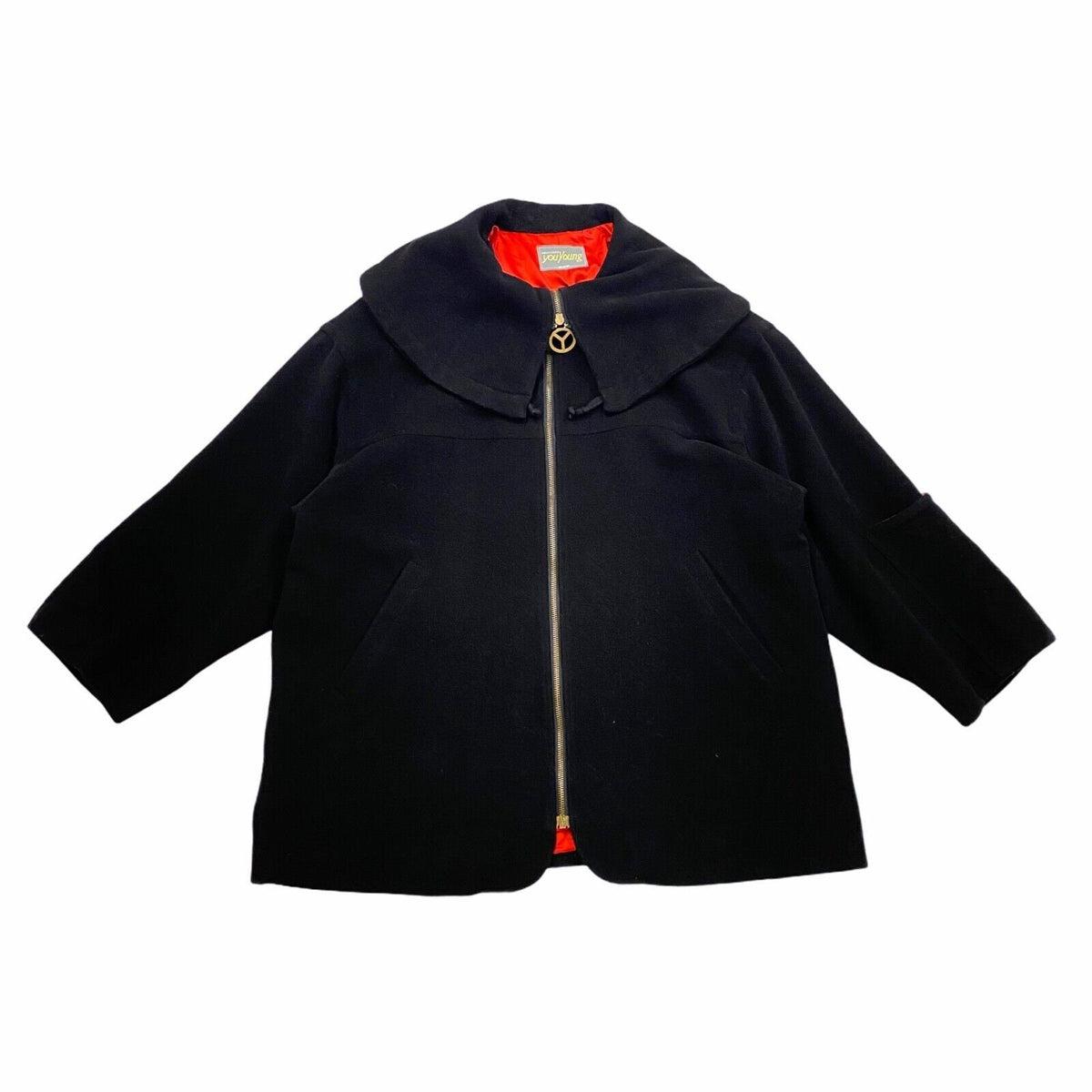 Enrico Coveri You Young Women39s Zip Coat Vintage High End Designer Black VTG Graphic Tee – Warm & Stylish · Must-Have Style