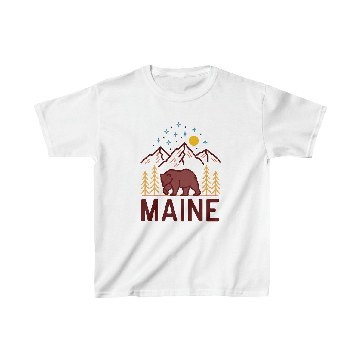 Maine Youth Shirt Retro Mountain Maine Kid39s TShirt Personalization Available Graphic Tee – Fan Favorite · Great Gift For Fans