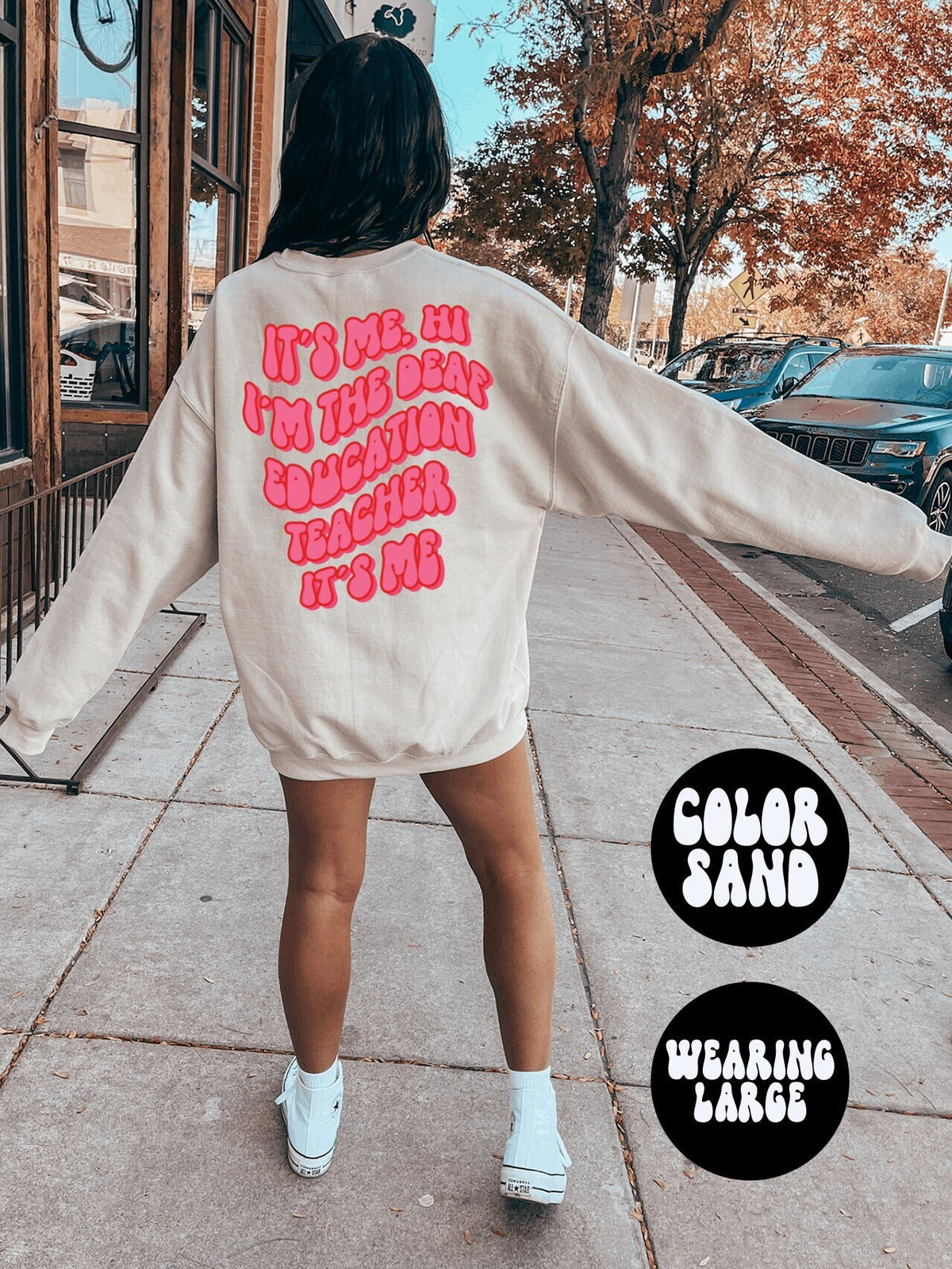 Deaf Education Teacher BACK PRINT Sweatshirt Gifts Funny Sweater Shirt Jumper Men Women Him Her Sweatshirt – Easygoing Wear · Perfect For Daily Wear