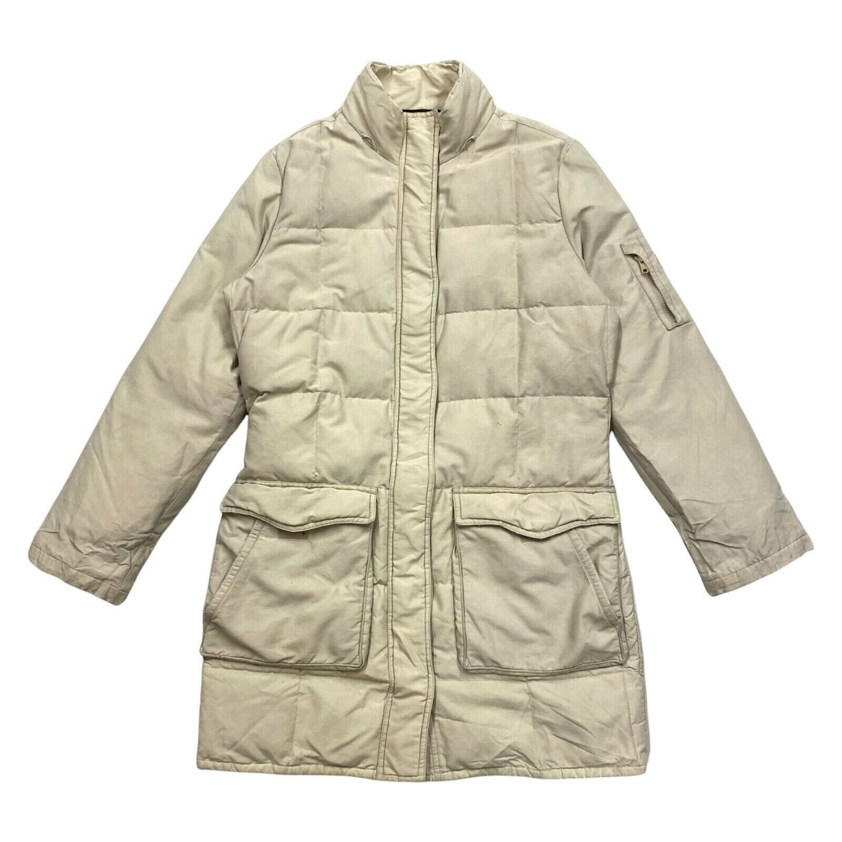 Woolrich Women39s Padded Blizzard Parka Coat Vintage Designer Beige Winter VTG Graphic Tee – Warm & Stylish · Perfect For Daily Wear