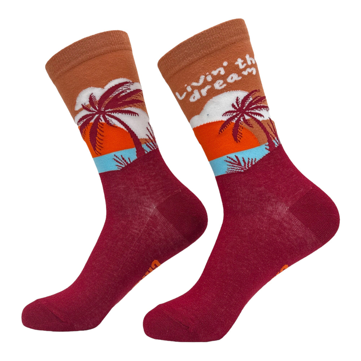 Livin39 The Dream Ocean Socks Beach Socks Cute Womens Socks Ocean Socks Novelty Socks Beach Scene Funny Socks Women Sunset Socks Graphic Tee – Soft Feel · Great Gift For Fans