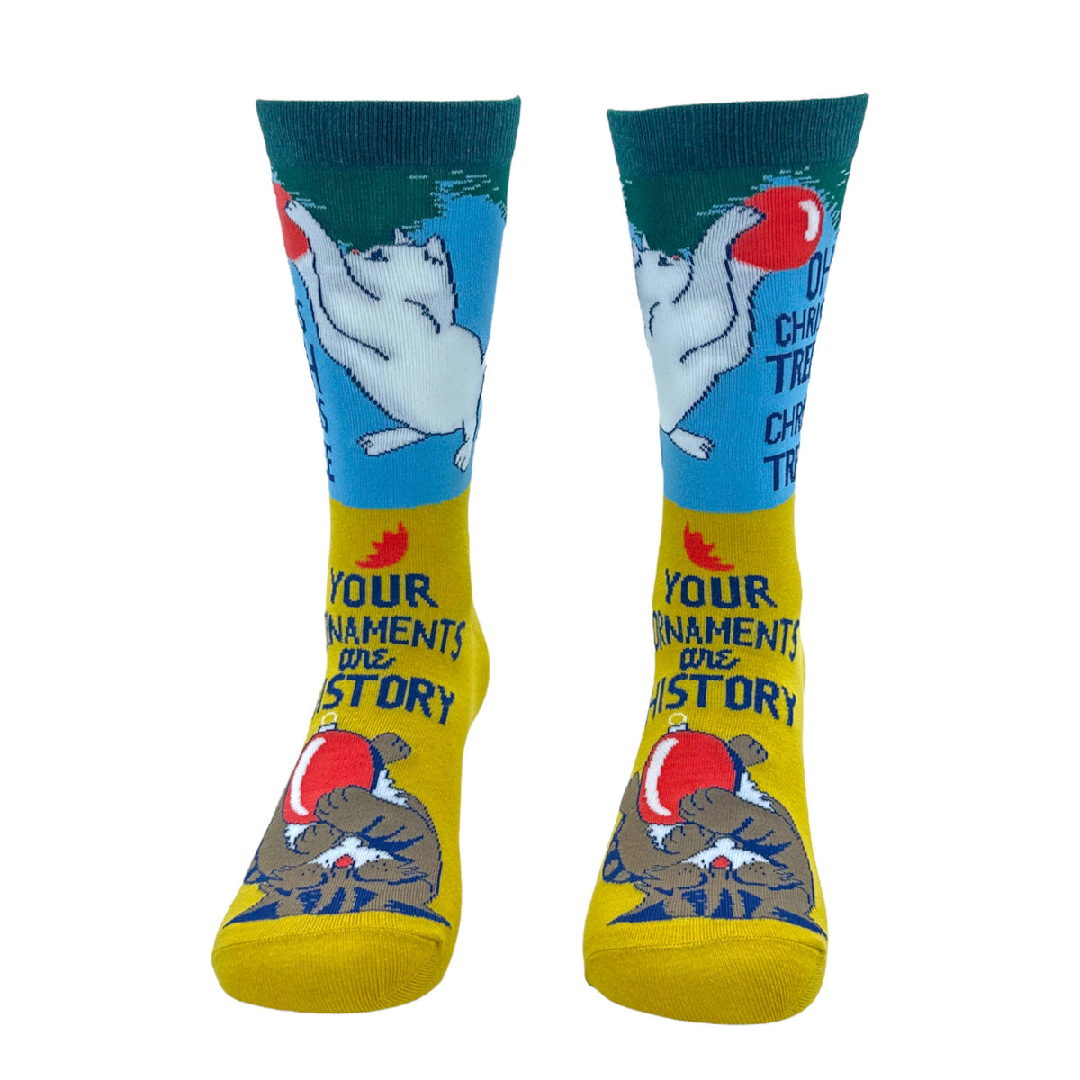 Christmas Socks Adult Christmas Socks UNISEX Socks Oh Christmas Tree Ornaments History Festive Cat Socks Christmas Gift Candy Canes Graphic Tee – Fan Favorite · Must-Have Style