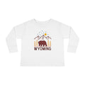 Wyoming Toddler Long Sleeve Shirt Retro Unisex Toddler Wyoming T Shirt Personalization Available Graphic Tee – Aesthetic Look · Trending Graphic Apparel