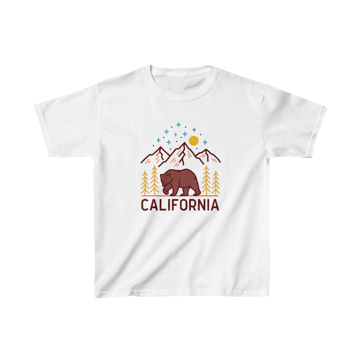 California Youth Shirt Retro Mountain California Kid39s TShirt Personalization Available Graphic Tee – Soft Feel · Great Gift For Fans