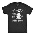 Ghost Shirt Halloween Shirt Men Black Spooky Shirt Funny Halloween Shirt Trick Treat Costume Welcome To The Sheet Show Shit Show Graphic Tee – Aesthetic Look · Trending Graphic Apparel