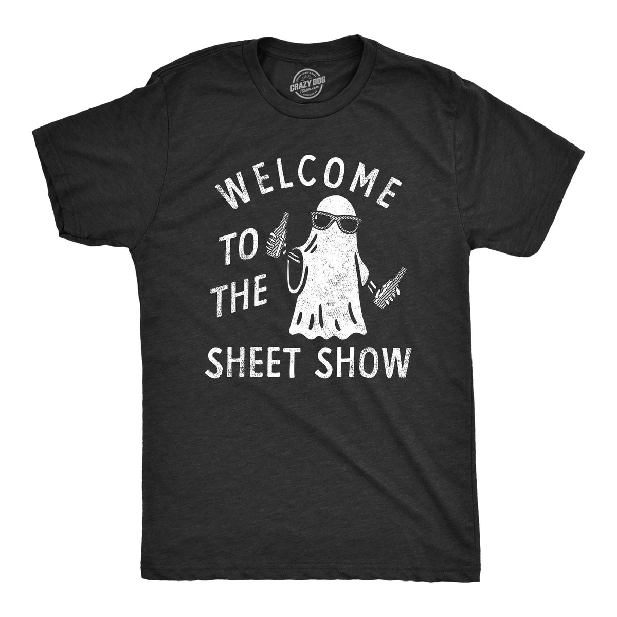 Ghost Shirt Halloween Shirt Men Black Spooky Shirt Funny Halloween Shirt Trick Treat Costume Welcome To The Sheet Show Shit Show Graphic Tee – Aesthetic Look · Trending Graphic Apparel
