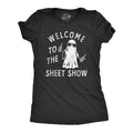 Ghost Shirt Women Black Spooky Shirt Funny Halloween Shirt Halloween Costume Halloween Clothes Welcome To The Sheet Show Shit Show Graphic Tee – Soft Feel · Trending Graphic Apparel