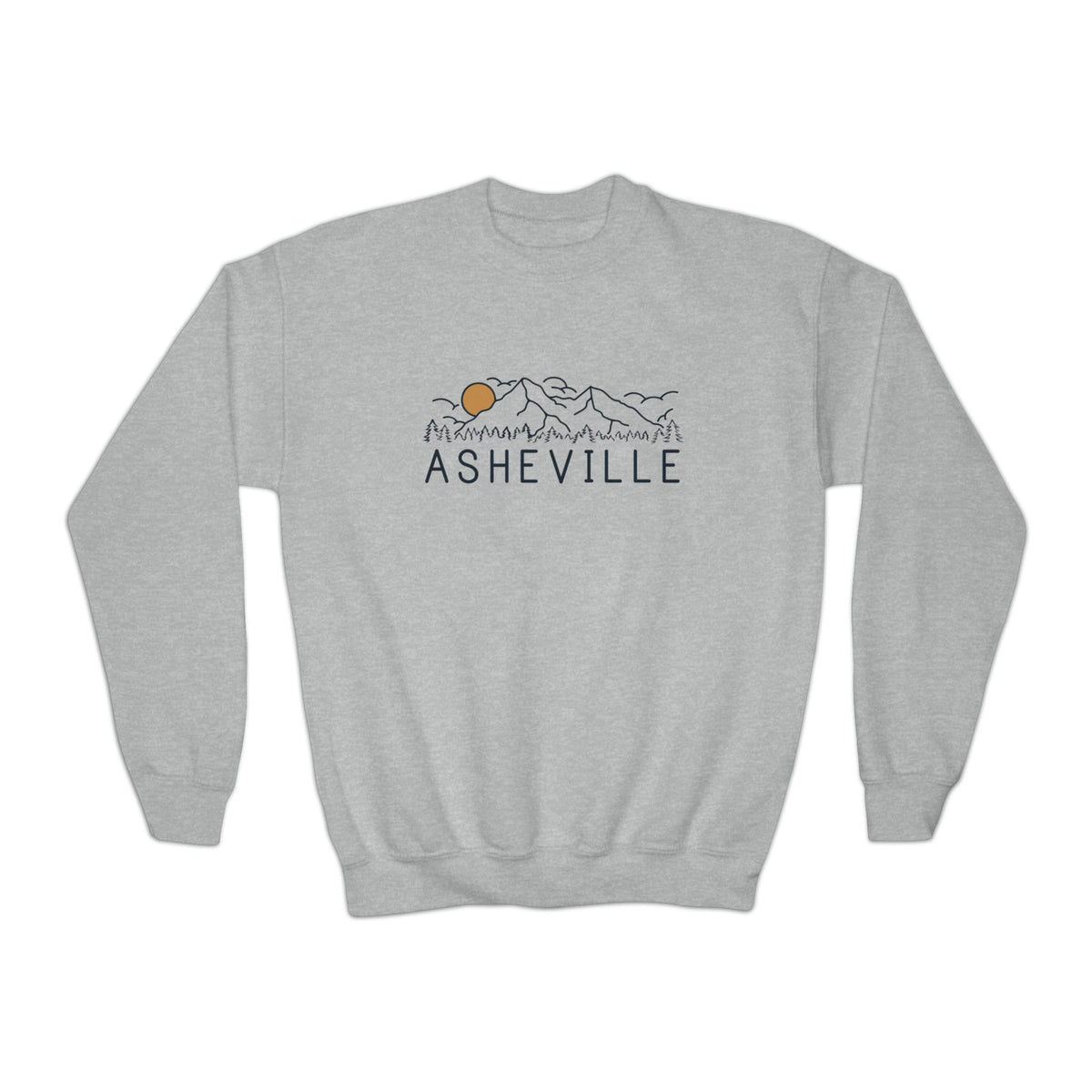 Asheville North Carolina Youth Sweatshirt Unisex Kid39s Asheville Crewneck Sweatshirt Personalization Available Sweatshirt – Aesthetic Look · Trending Graphic Apparel