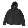 Woolrich Down Padded Fur Trim Hooded Jacket Vintage High End Designer Black Graphic Tee – Aesthetic Look · Perfect For Daily Wear
