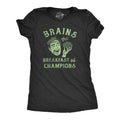 Brains The Breakfast Of Champions Black Zombie Shirt Women We Want Your Brains Zombie Apocalypse Shirt Undead Shirt Halloween Shirts Graphic Tee – Fan Favorite · Great Gift For Fans