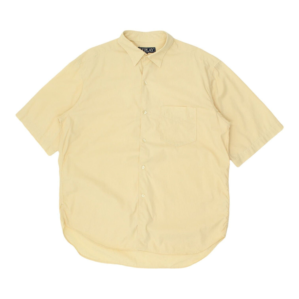 Replay Yellow Short Sleeve Shirt Vintage High End Luxury Designer XL VTG Graphic Tee – Warm & Stylish · Trending Graphic Apparel