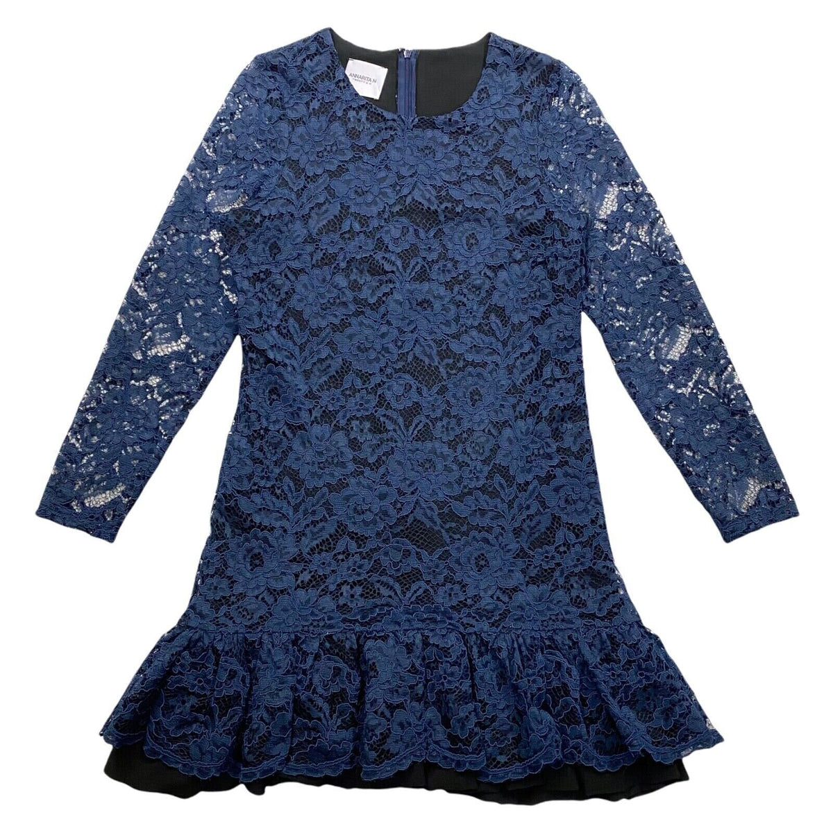 AnnaRita N Long Sleeve Lace Dress Vintage High End Luxury Designer Blue VTG Graphic Tee – Feel-Good Design · Perfect For Daily Wear