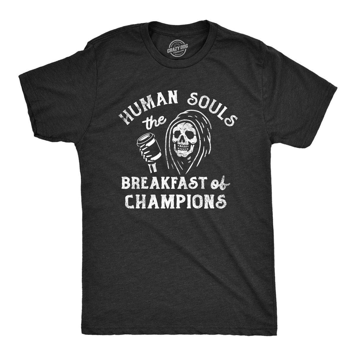Grim Reaper Shirts Human Souls The Breakfast of Champions Halloween Shirt Skeleton Shirt Funny Shirts Death Shirts Coffee Shirts Graphic Tee – Warm & Stylish · Top Pick For Any Outfit