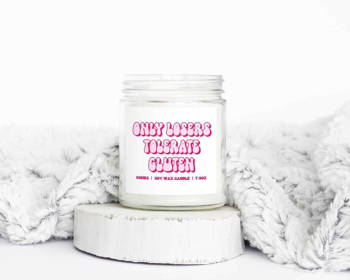 Gluten Free Celiac Coeliac Gifts Funny Candle Housewarming Soy Wax Scented Decor Graphic Tee – Aesthetic Look · Great Gift For Fans