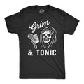 Grimm Reaper Grim and Tonic Gin and Tonic Halloween Shirt Skeleton Shirt Drinking Shirts Funny Shirts Grimm Reaper Shirts Gin Lover Graphic Tee – Warm & Stylish · Must-Have Style