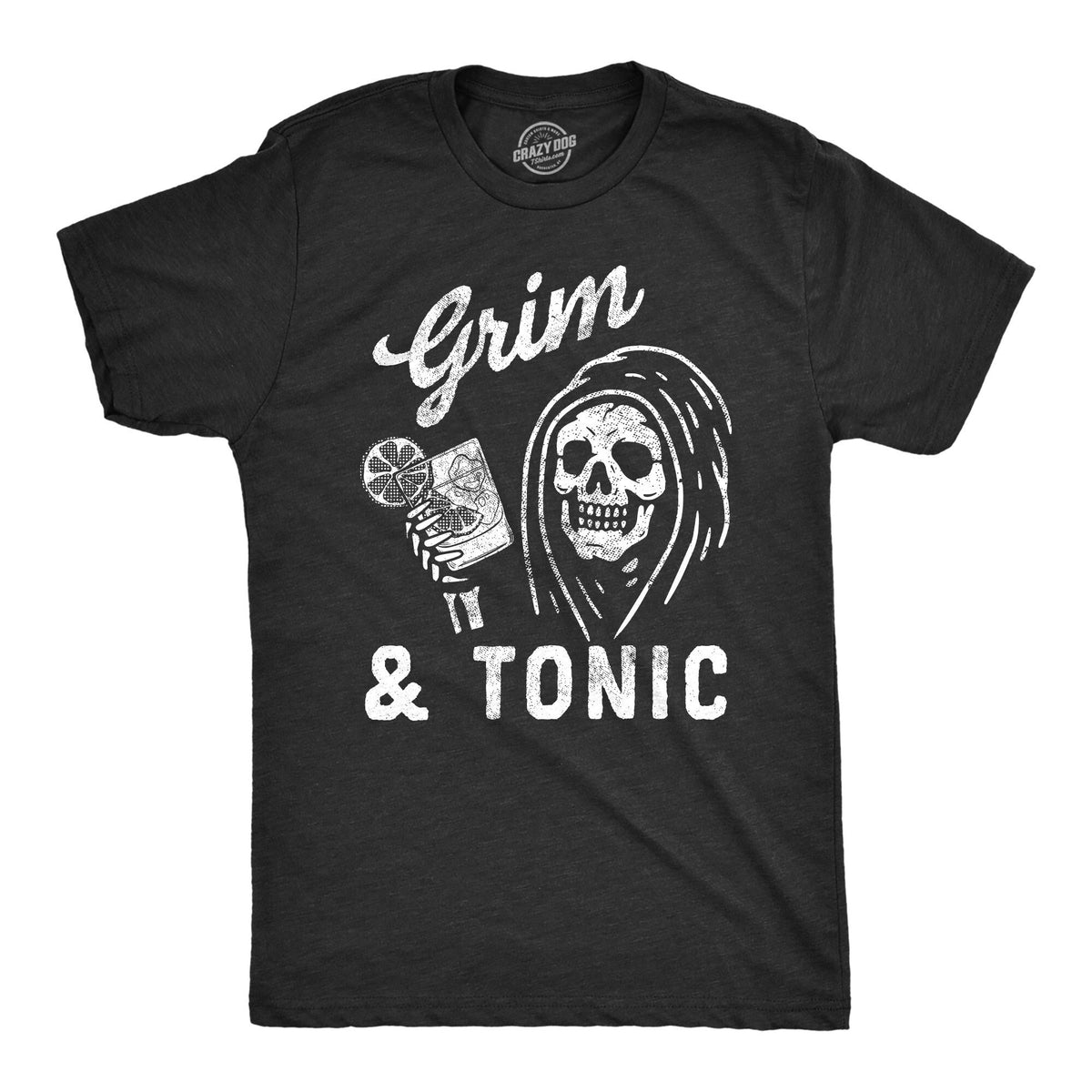 Grimm Reaper Grim and Tonic Gin and Tonic Halloween Shirt Skeleton Shirt Drinking Shirts Funny Shirts Grimm Reaper Shirts Gin Lover Graphic Tee – Warm & Stylish · Must-Have Style