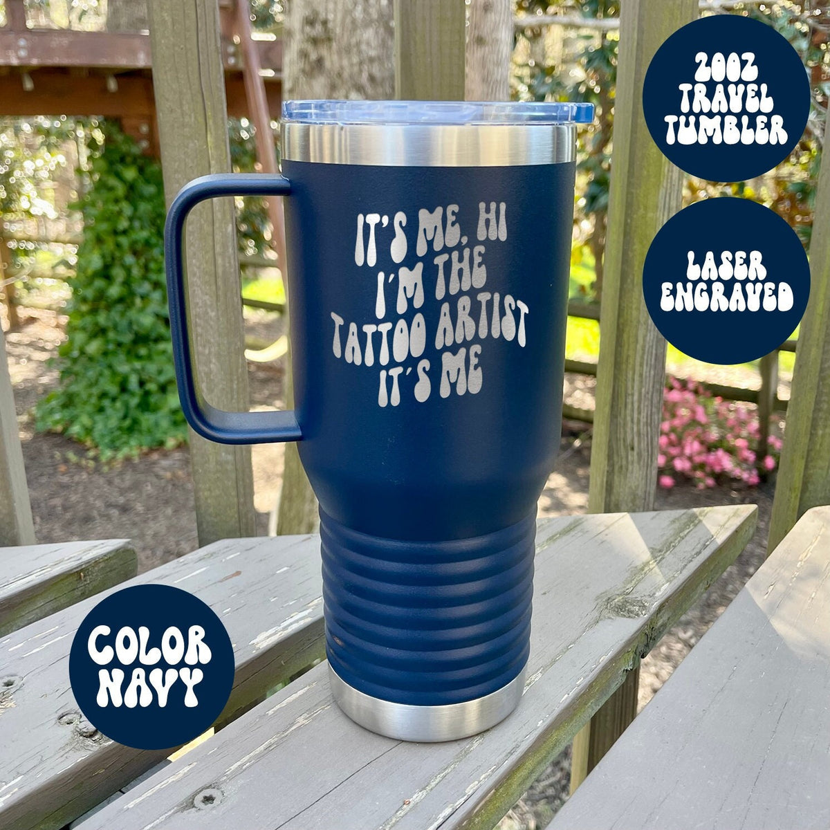 Tattoo Artist Tumbler Gifts With Handle Skinny Tumbler 30oz 20oz Travel Coffee Cup Engraved Graphic Tee – Everyday Comfort · High-Quality Print