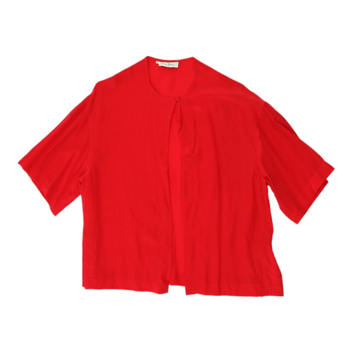 Pierre Cardin Womens Red Short Sleeve Silk Blouse Vintage High End Designer Graphic Tee – Cozy Vibes · High-Quality Print