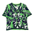 Pierre Cardin Womens Green Short Sleeve Button Up Top Vintage Designer VTG Graphic Tee – Soft Feel · High-Quality Print