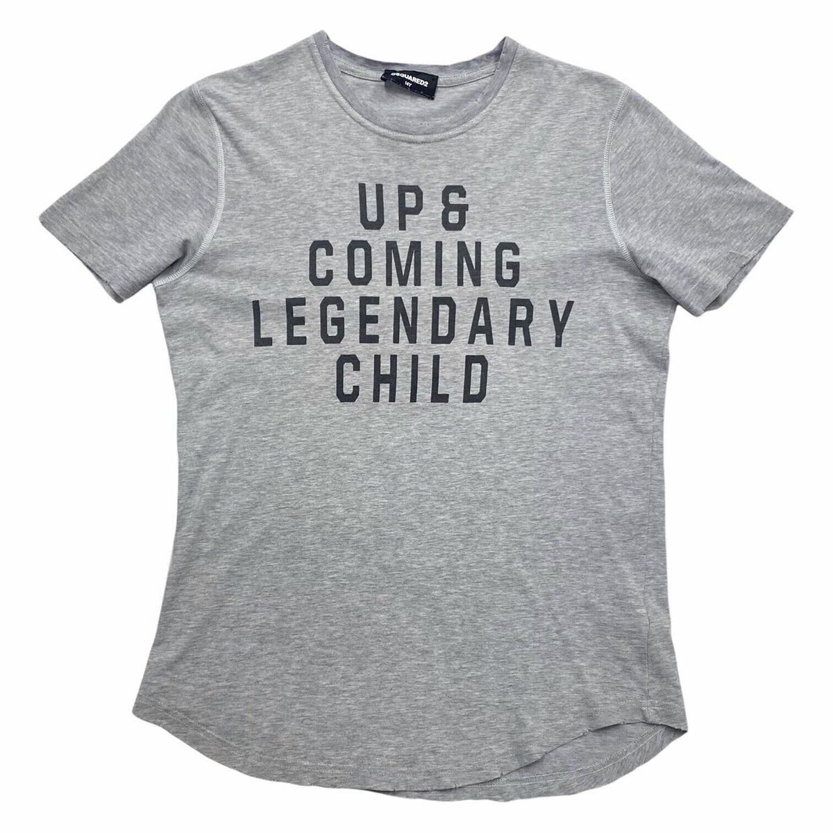 Dsquared2 Up Coming Legendary Child Kids Tshirt Vintage Designer Grey VTG Graphic Tee – Aesthetic Look · Must-Have Style